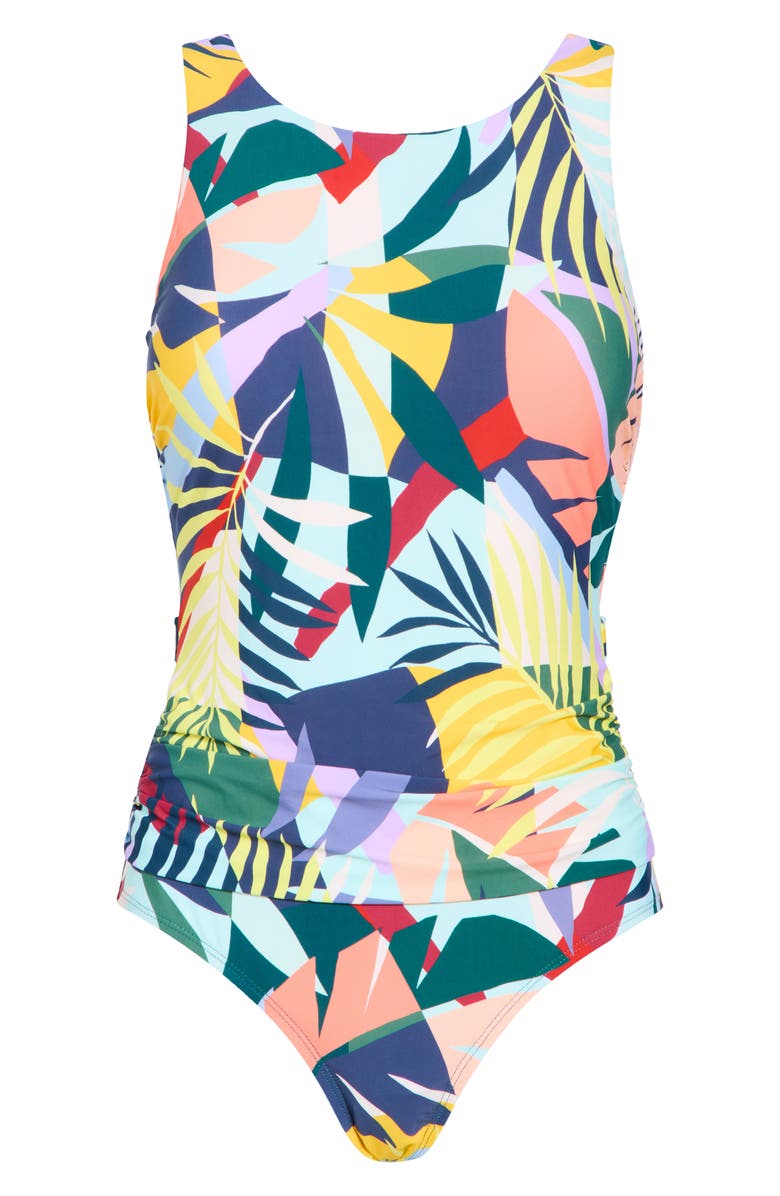 JANTZEN High Neck One-Piece Swimsuit, Alternate, color,