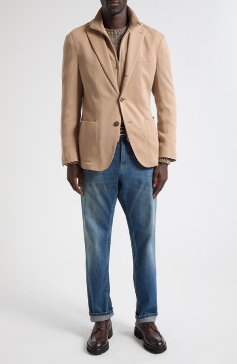 Loro Piana Wool Jacket with Detachable Bib