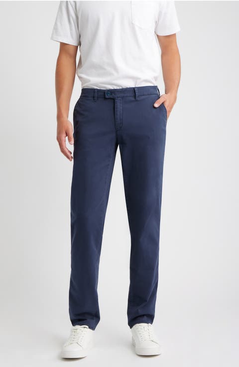 Fabio IDX Flat Front Modern Fit Cotton Blend Chinos