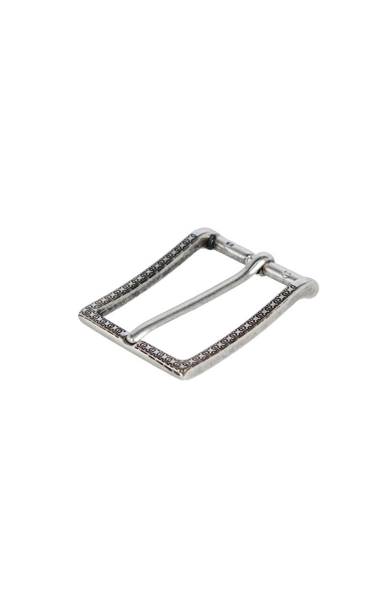 Trafalgar 35mm Lasered Patterned Solid Brass Italian Harness Belt Buckle, Alternate, color, English Silver