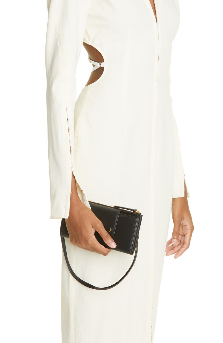 Jacquemus Le Pichoto Leather Wallet on a Strap, Alternate, color,