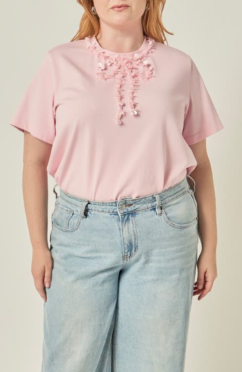 Beaded Bow T-Shirt
