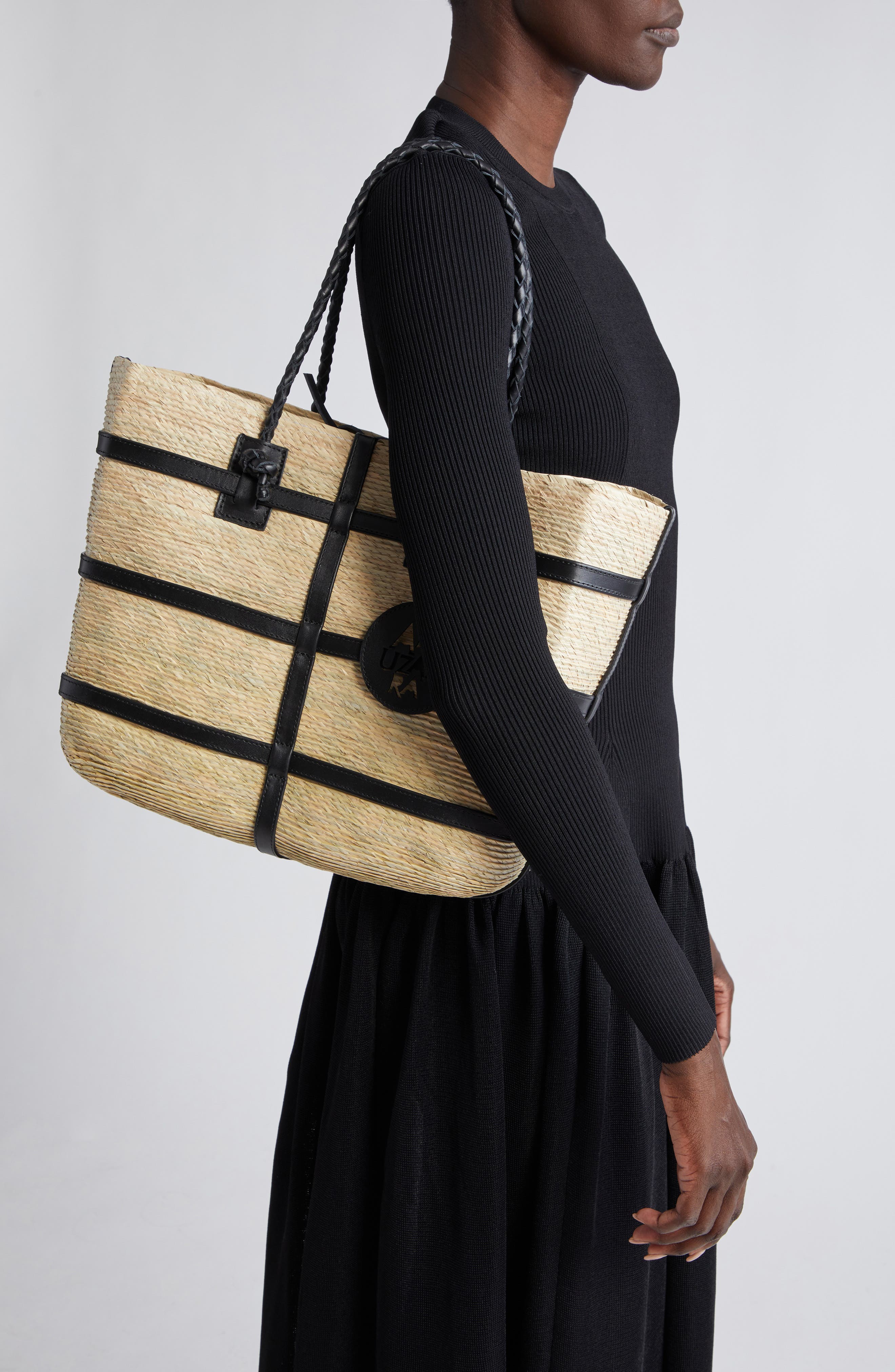 Altuzarra Large Watermill East/West Straw Tote, Alternate, color, 