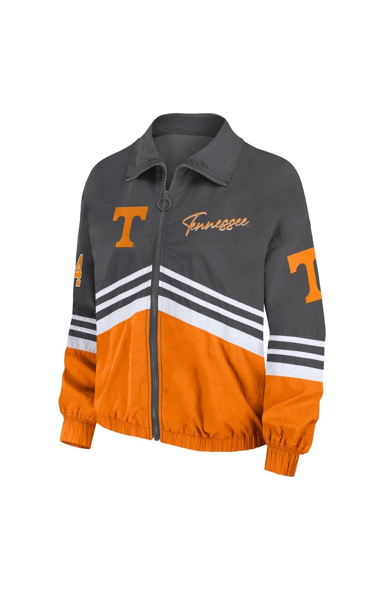 WEAR by Erin Andrews Women's WEAR by Erin Andrews Gray Tennessee Volunteers Vintage Throwback Windbreaker Full-Zip Jacket, Alternate, color, 