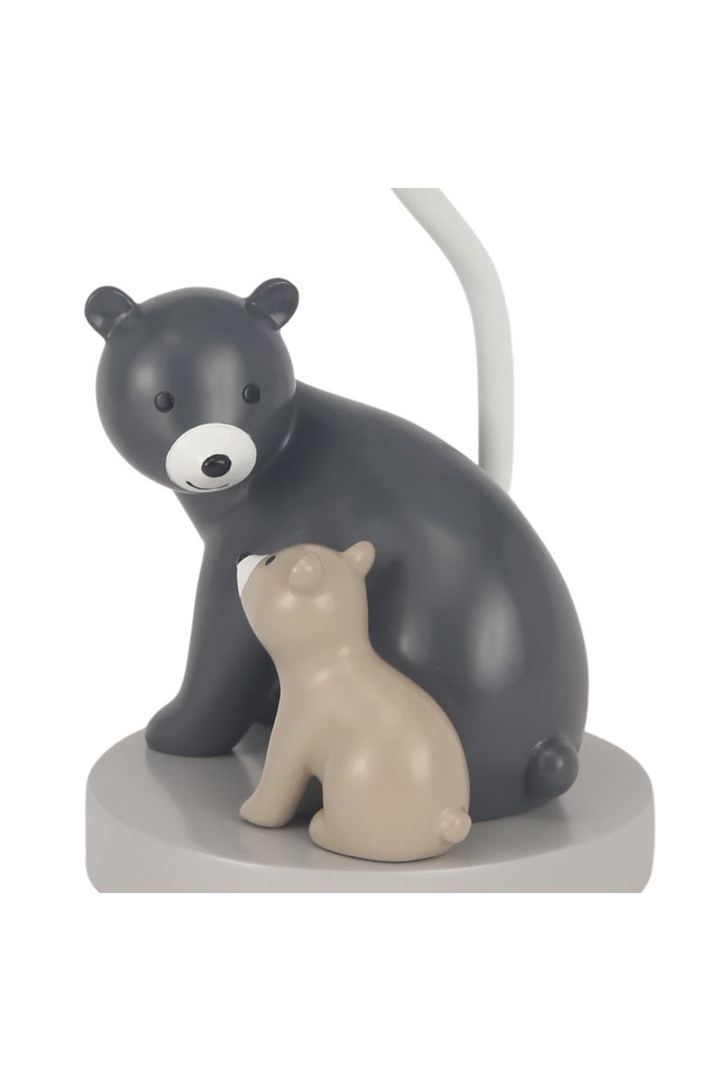 Lambs & Ivy Woodland Forest Bears Nursery Lamp with Shade & Bulb, Alternate, color, Grey Multi
