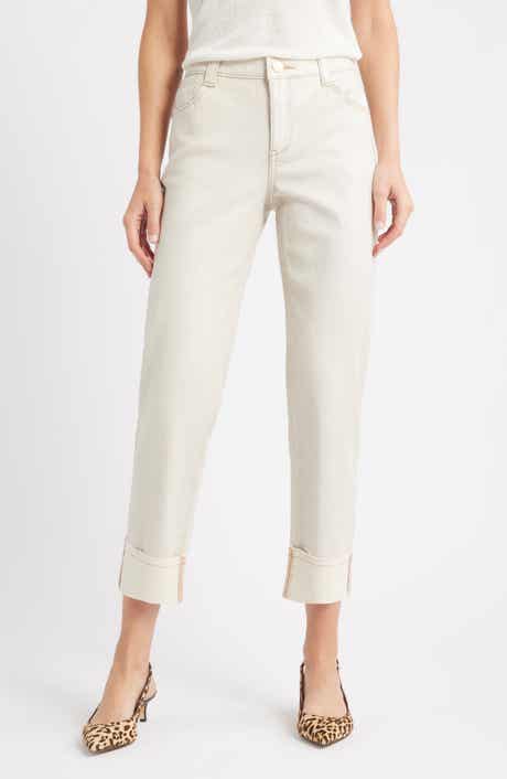 Wit & Wisdom High Waist Fray Hem Jeans