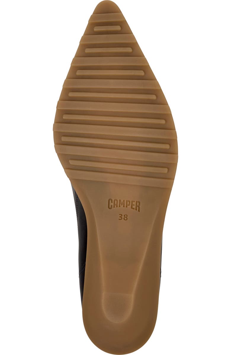 Camper Anita Pointed Toe Lace-Up Sneaker, Alternate, color, Black