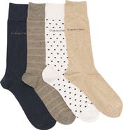 Calvin Klein 4-Pack Dress Crew Socks