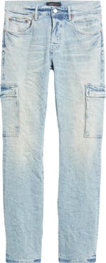 PURPLE BRAND Worn Bootcut Cargo Jeans