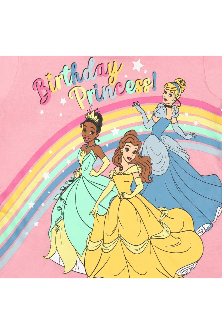 Princess Birthday Graphic T-Shirt, Alternate, color, Tiana Belle Pink