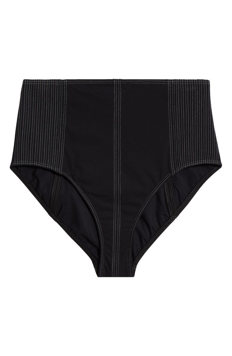 Ulla Johnson Kiele High Waist Bikini Bottoms, Alternate, color, Noir