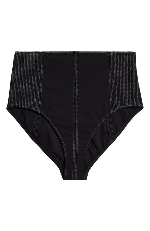 Shop Ulla Johnson Kiele High Waist Bikini Bottoms In Noir