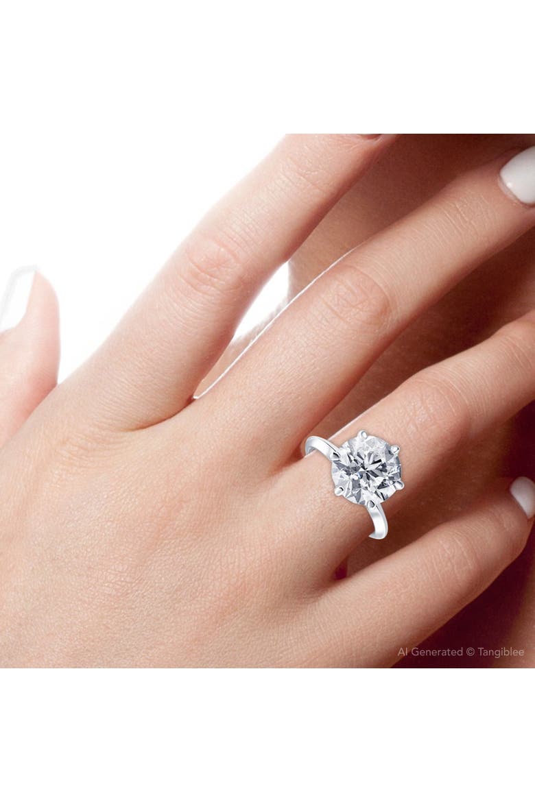 Certified 7Ct Solitaire Diamond Engagement Ring 14k Gold Lab Grown, Alternate, color, 14k White Gold