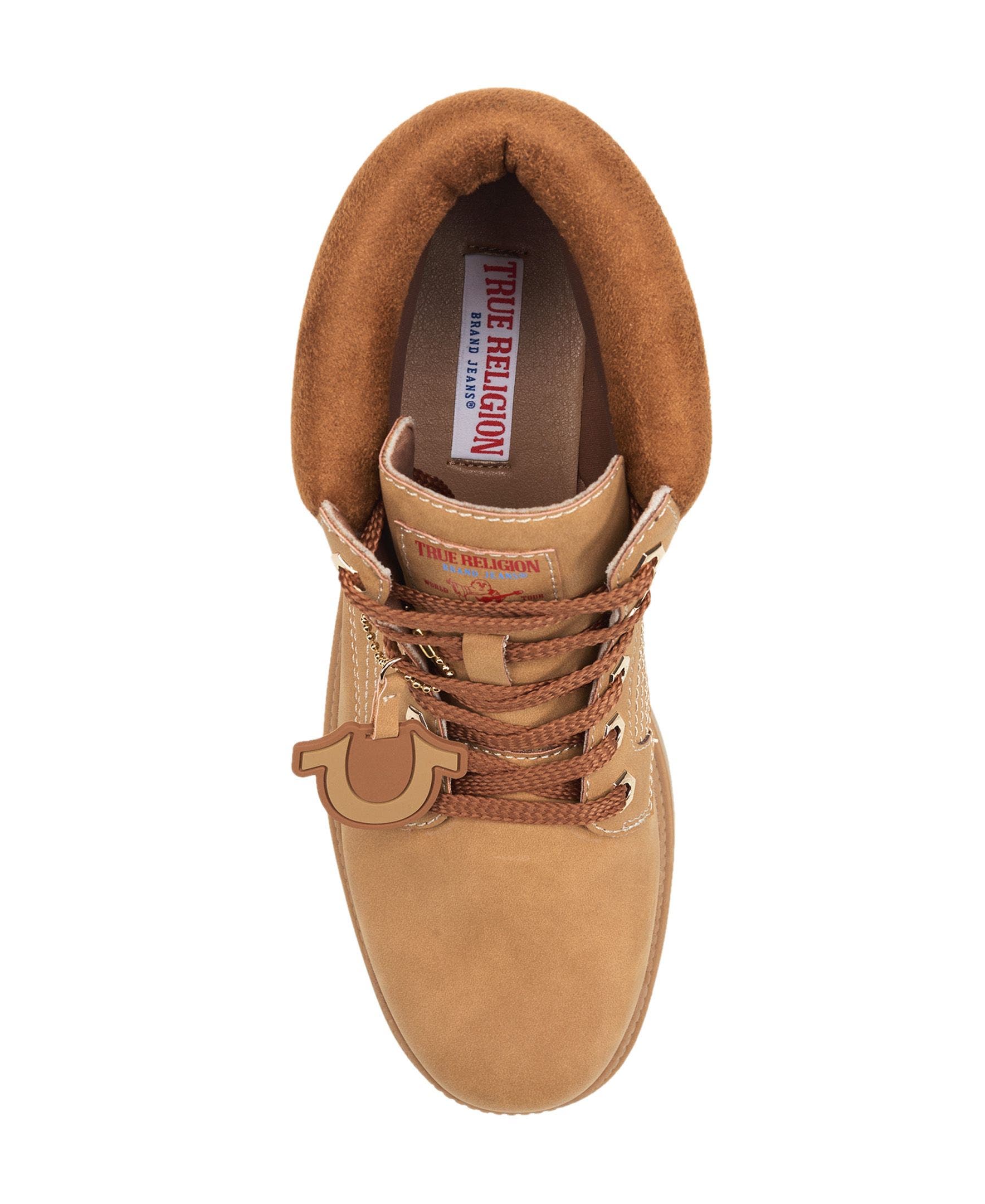Brent Faux Suede Work Boot, Alternate, color, Tan