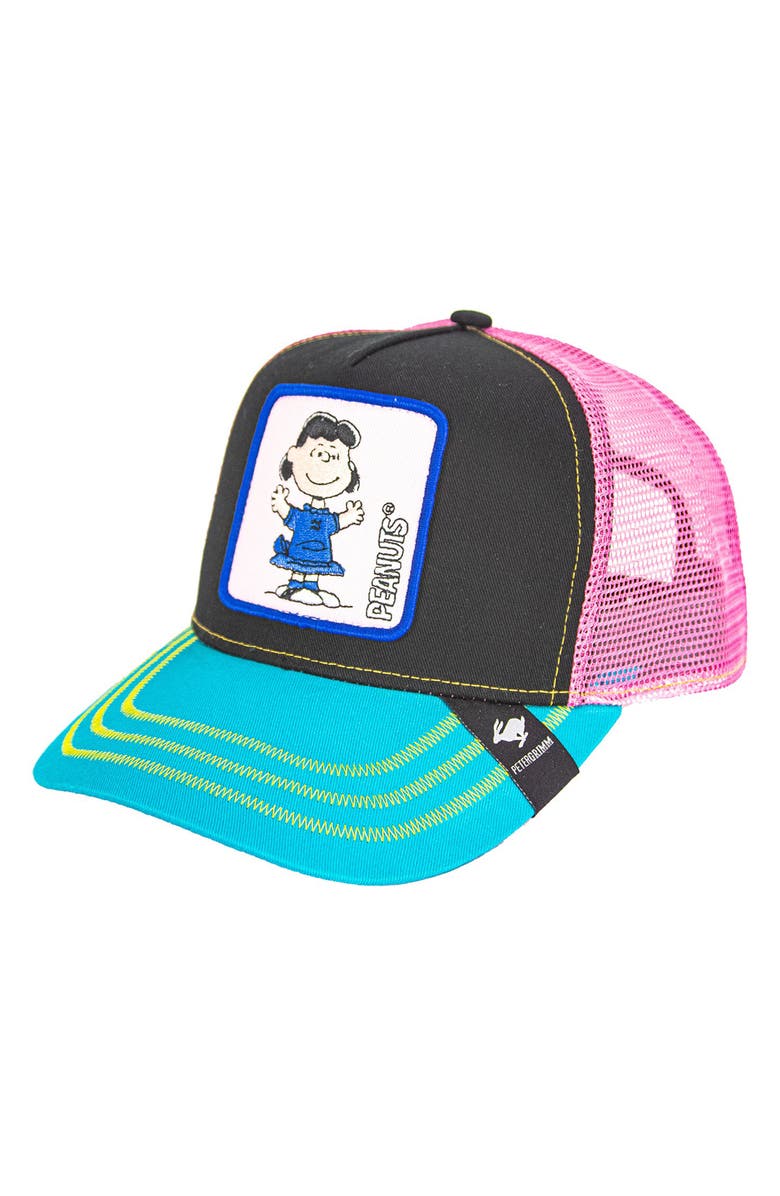 PETER GRIMM Lucy Trucker Hat, Main, color, Pink