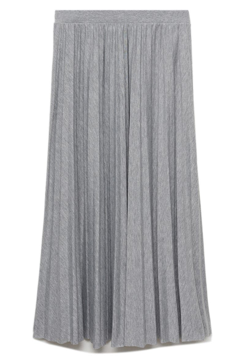 Pleated Maxi Skirt, Alternate, color, MEDIUM HEATHER GREY