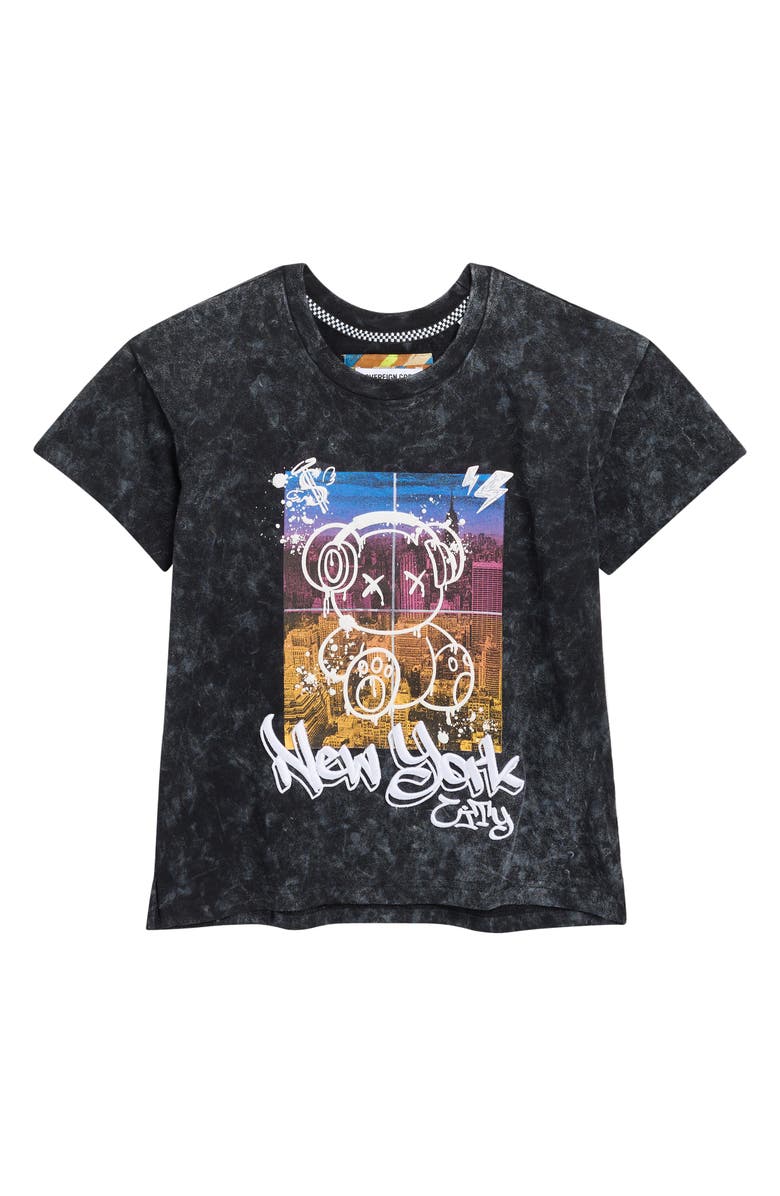 Sovereign Code Kids' Alert Graphic T-Shirt, Main, color, Black/ Nyc Bear