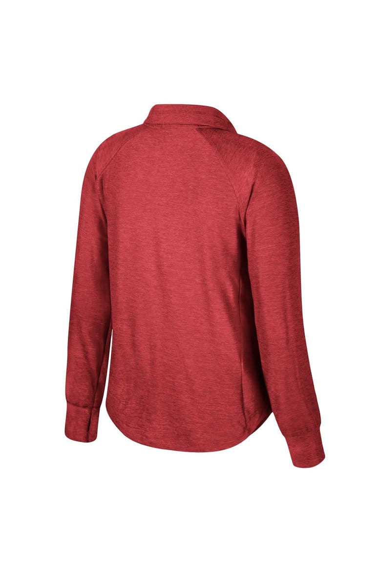 Women's Colosseum Crimson Alabama Crimson Tide Cressida Raglan Half-Snap Top, Alternate, color, Crimson