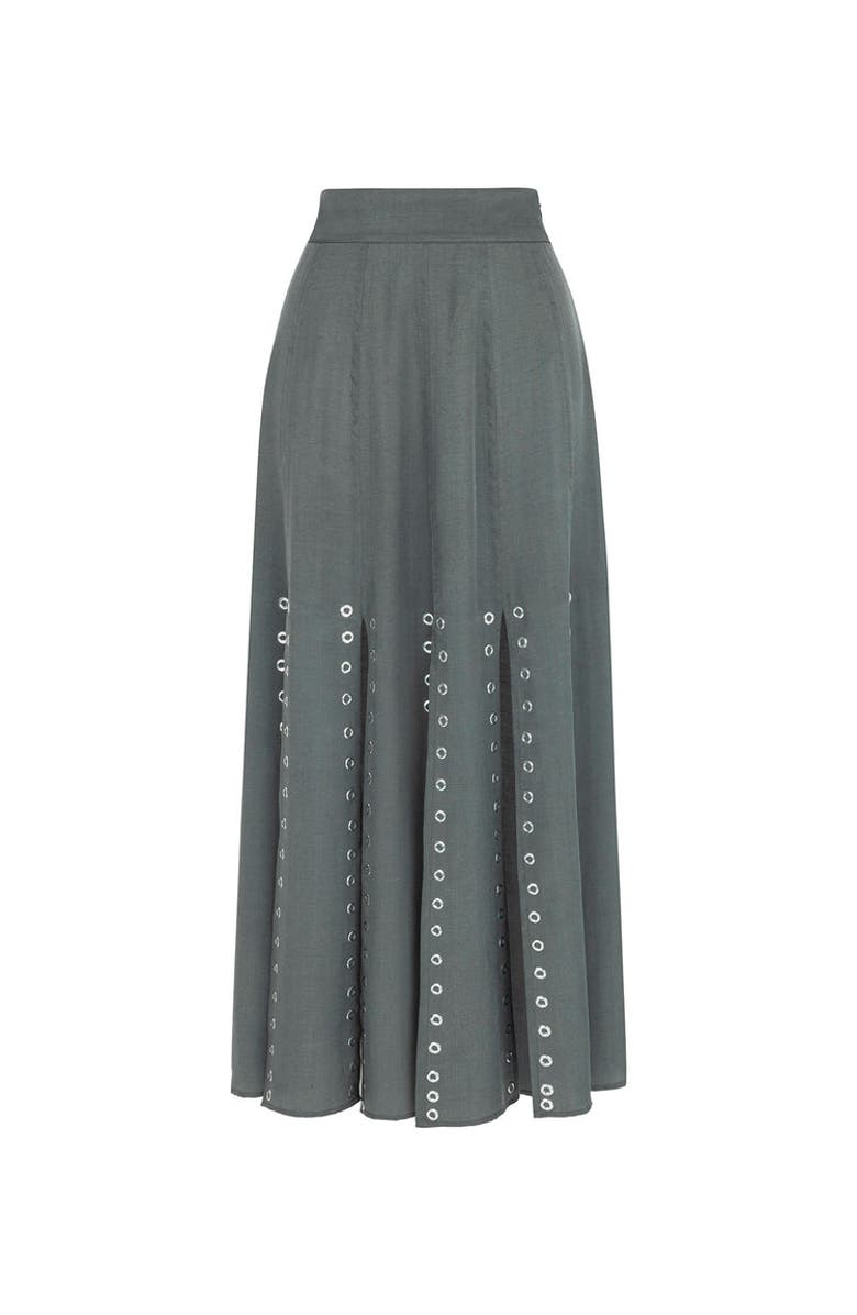 Nocturne Long Eyelet Skirt with Slits, Alternate, color, 
