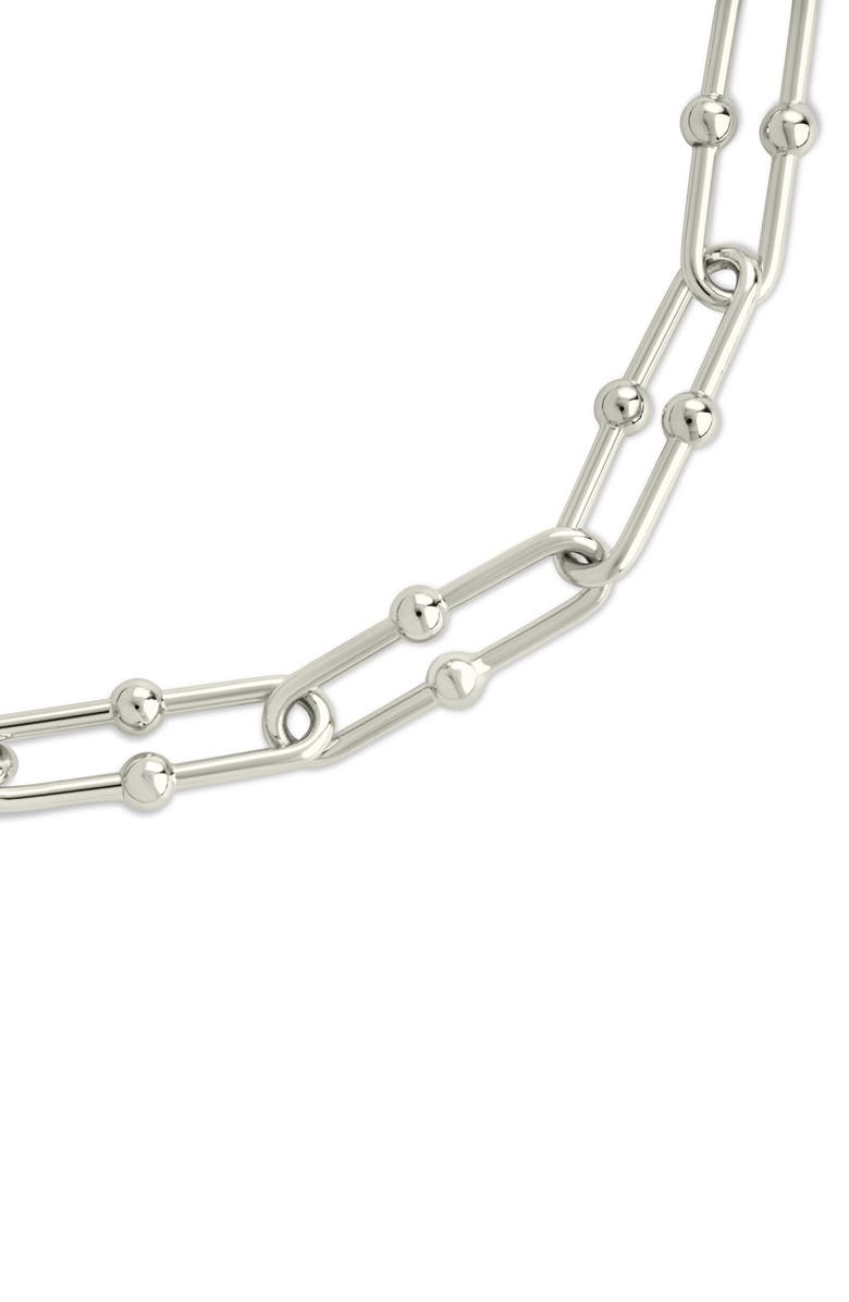 Sterling Forever Joana Stirrup Link Chain Bracelet, Alternate, color, Silver