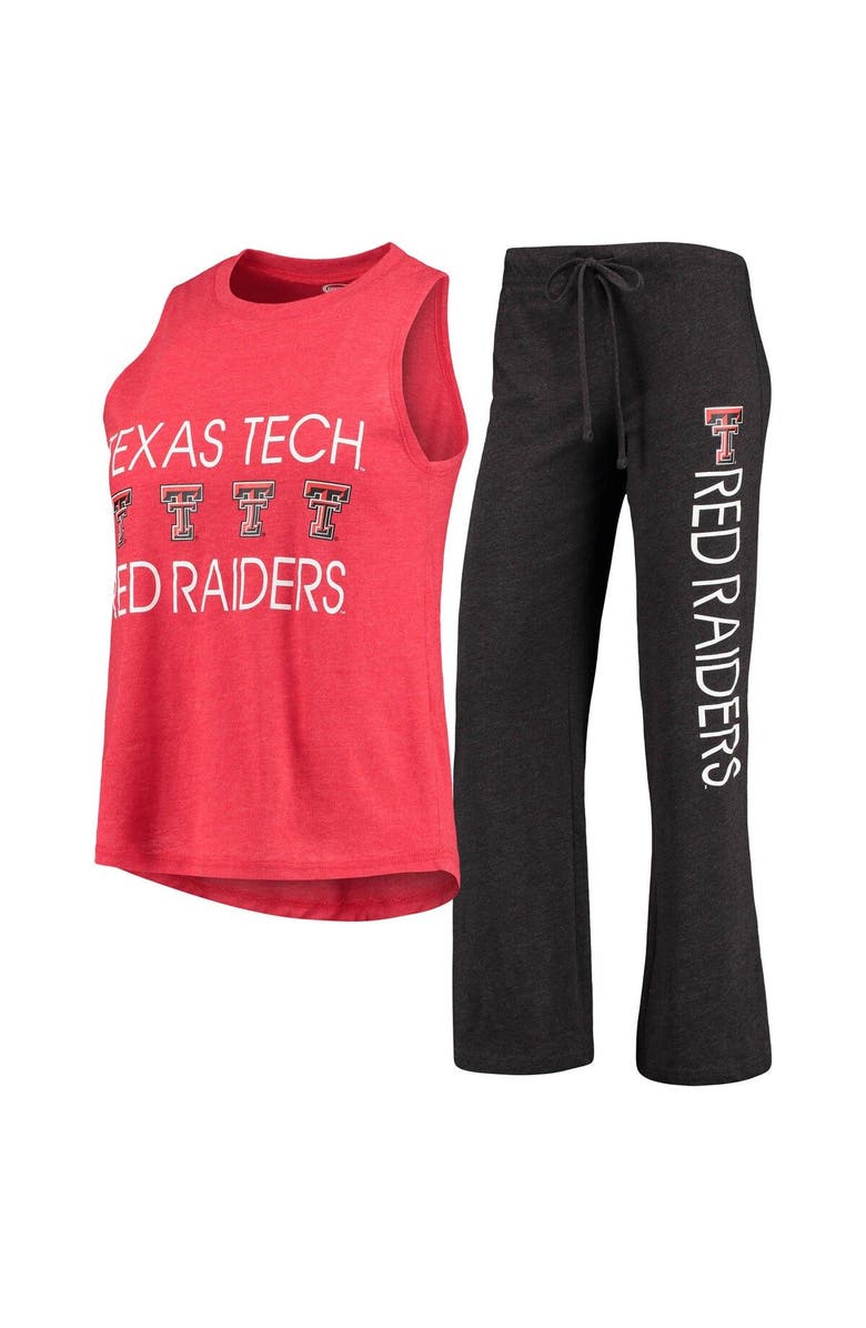 CONCEPTS SPORT Women's Concepts Sport Red/Black Texas Tech Red Raiders Team Tank Top & Pants Sleep Set, Main, color, 