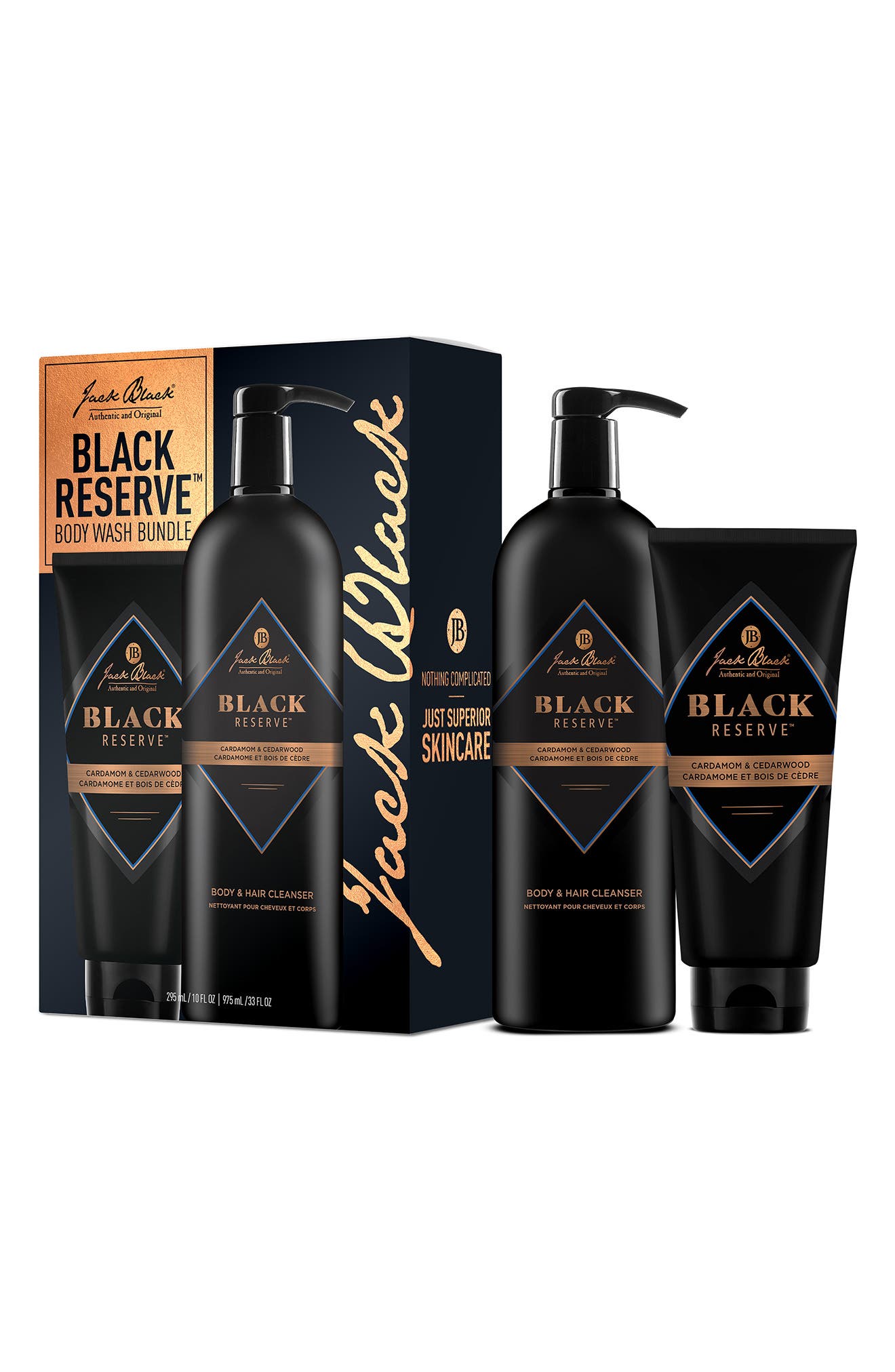Black Reserve Body & Hair Cleansers Bundle Set $76 Value