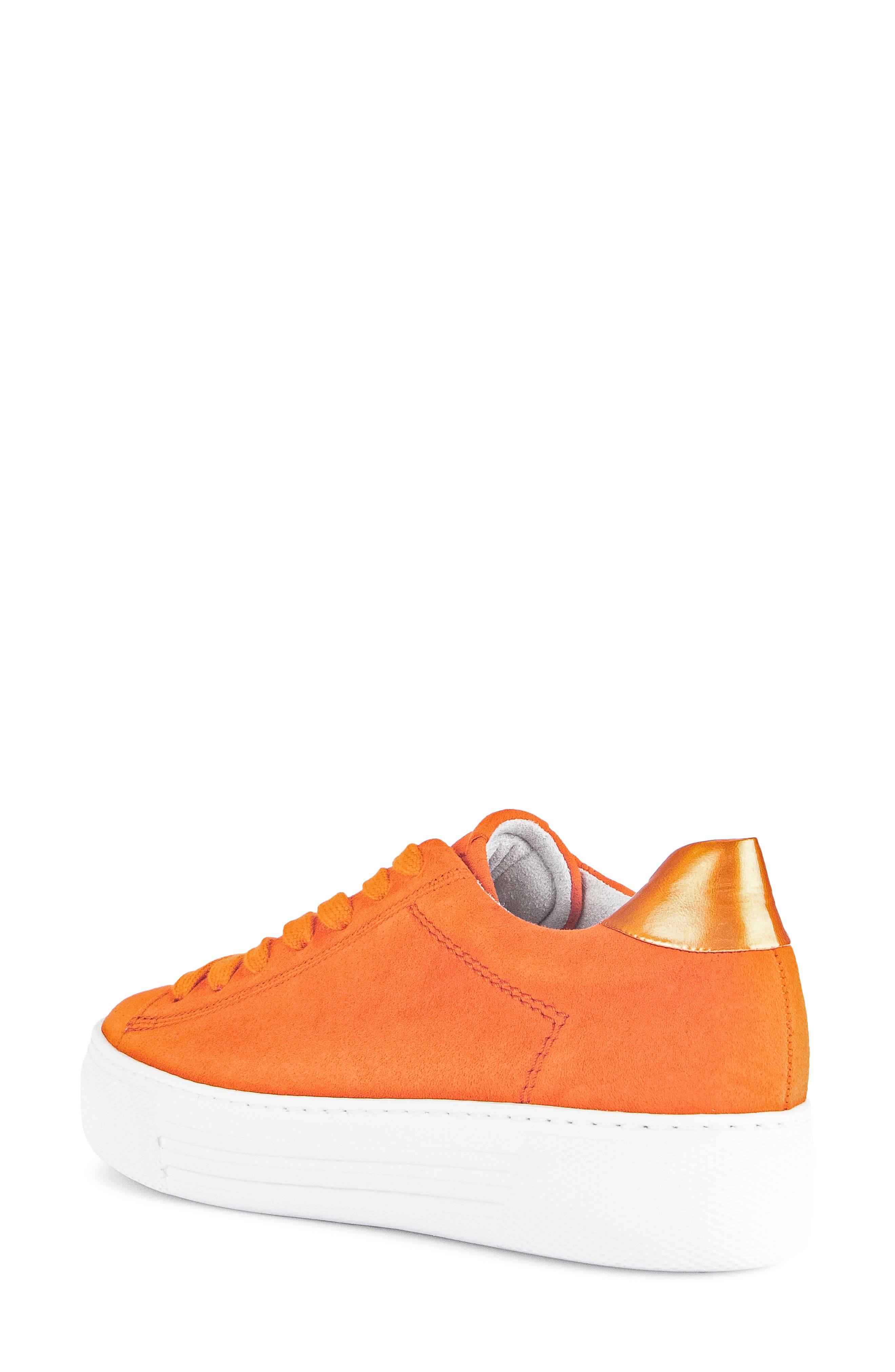 Gabor Low-Top Platform Sneaker, Alternate, color, Mandarin