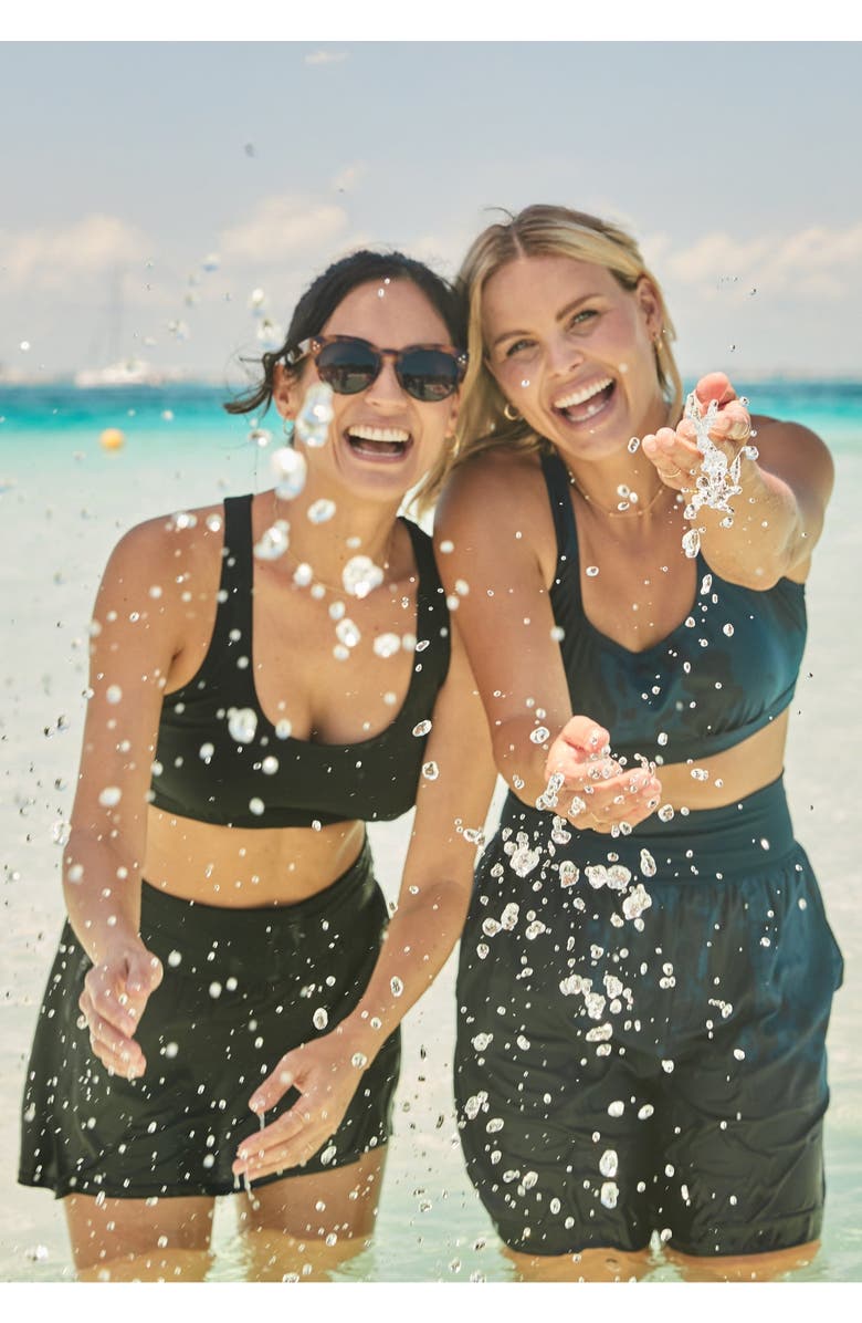 Swim 365 Quick-Dry Swim Skirt, Alternate, color, Black