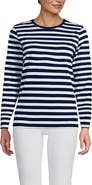 Lands' End Relaxed Supima Cotton Long Sleeve Crew Neck T-Shirt