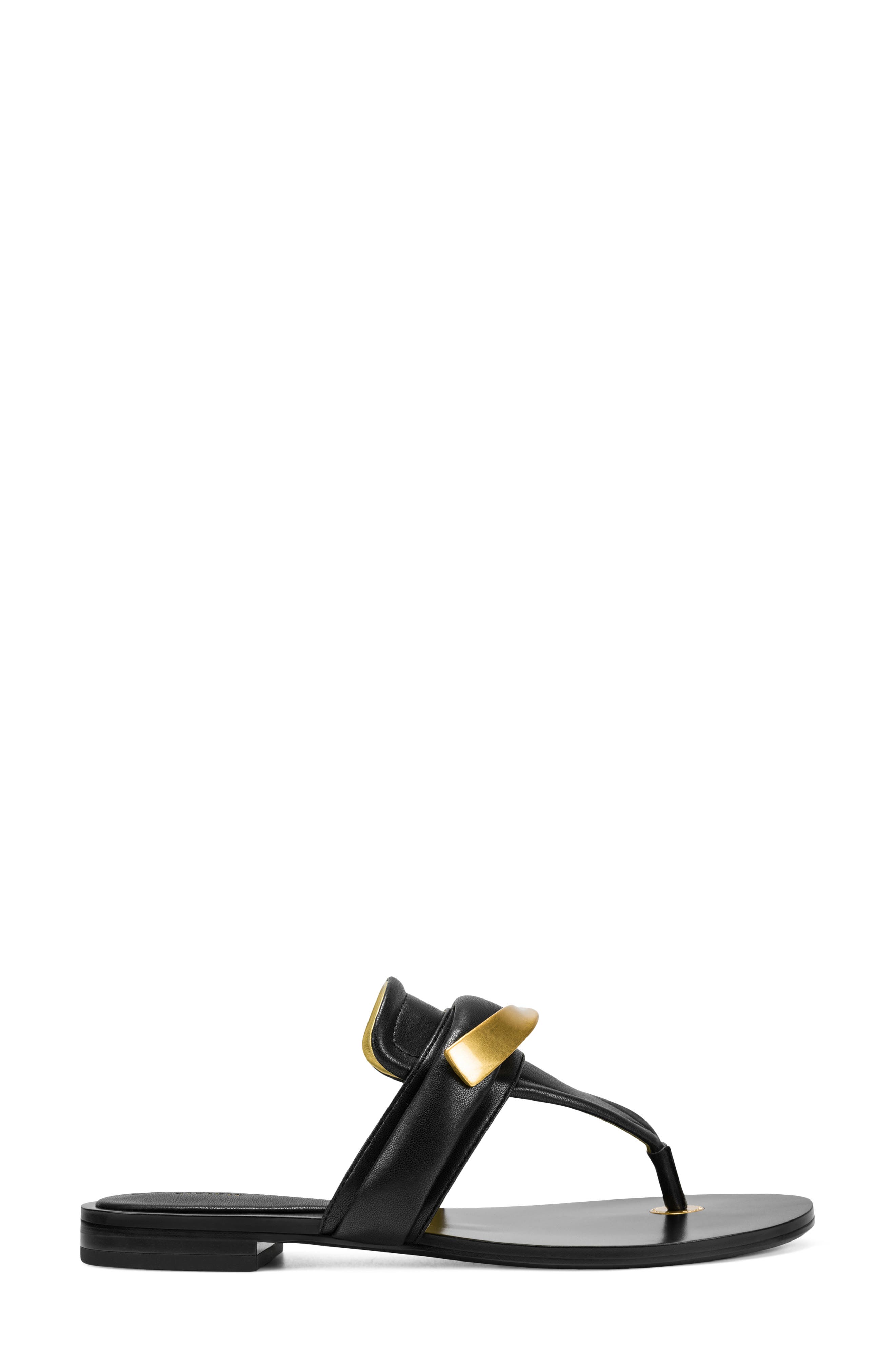 DKNY Velvet Flip Flop, Alternate, color, Black