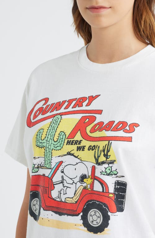 Junk Food Peanuts® Snoopy Cotton Graphic T-shirt In White