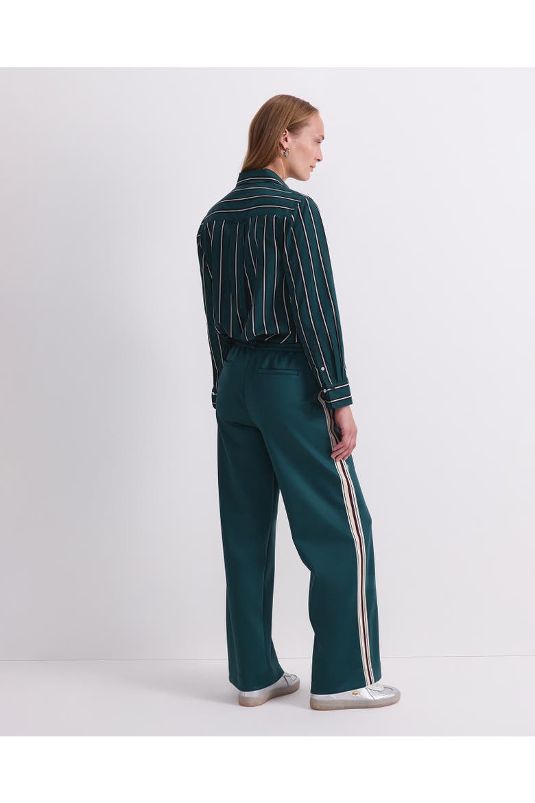 Lina Track Wide-Leg Trousers, Alternate, color, Dark Jade
