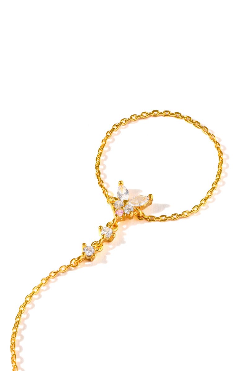 Girls Crew Flutter Over You Hand Chain, Alternate, color, Gold