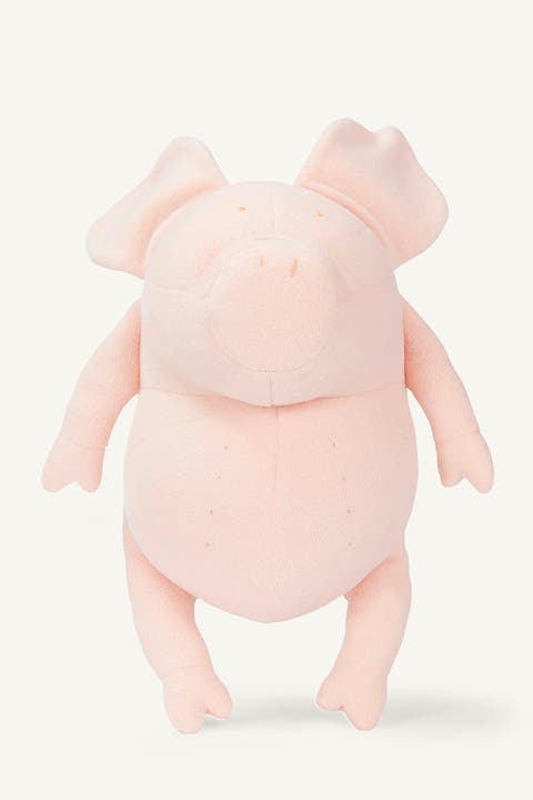Helmut the Pig the stuffed animal beige rose