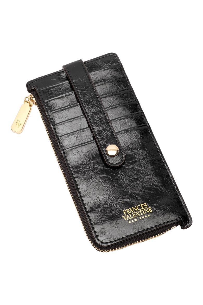 Cher Leather Wallet, Alternate, color, BLACK