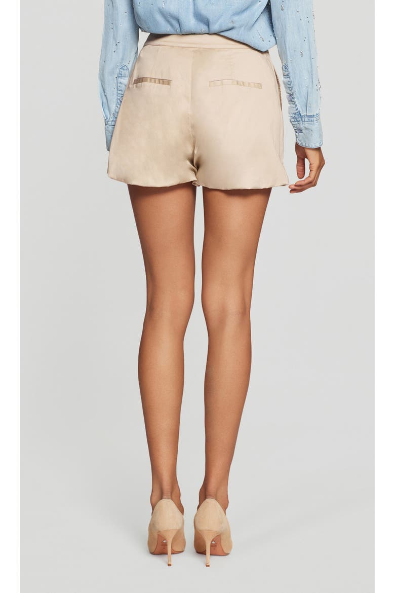 Oria Cotton Sateen Bubble Shorts, Alternate, color, Light Khaki