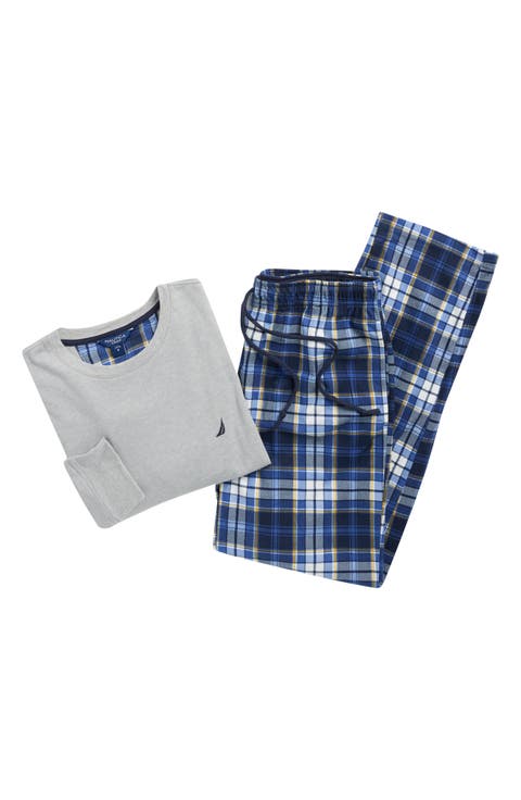 Cozy Fleece T-Shirt & Plaid Pajama Pants Set