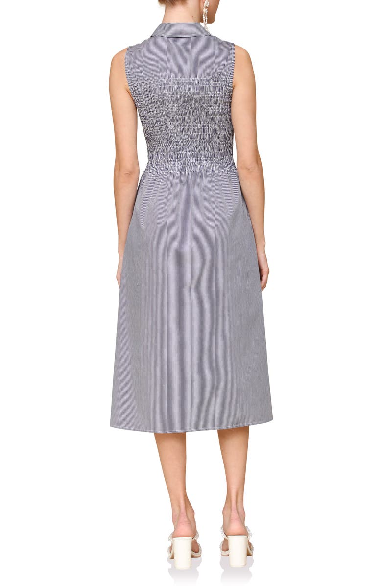 Avec Les Filles Smocked Sleeveless Shirtdress, Alternate, color,