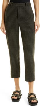 Vince Check High Waist Crop Stretch Pants