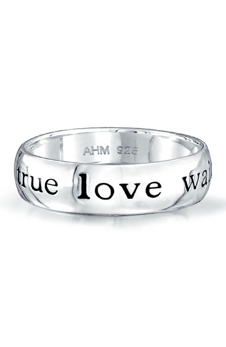 BLING JEWELRY Sterling Silver Pure Innocence Band Ring, Main, color, 