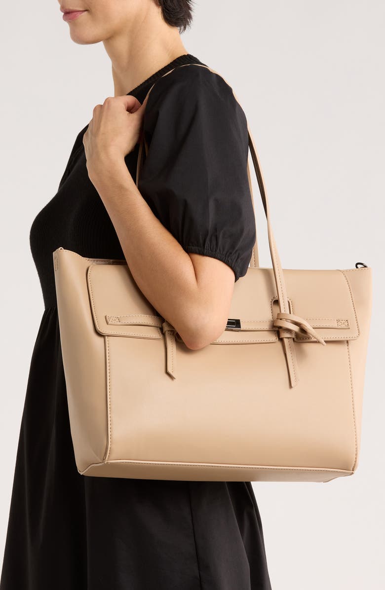 Steve Madden Reyden Belted Tote Bag, Alternate, color, Stone