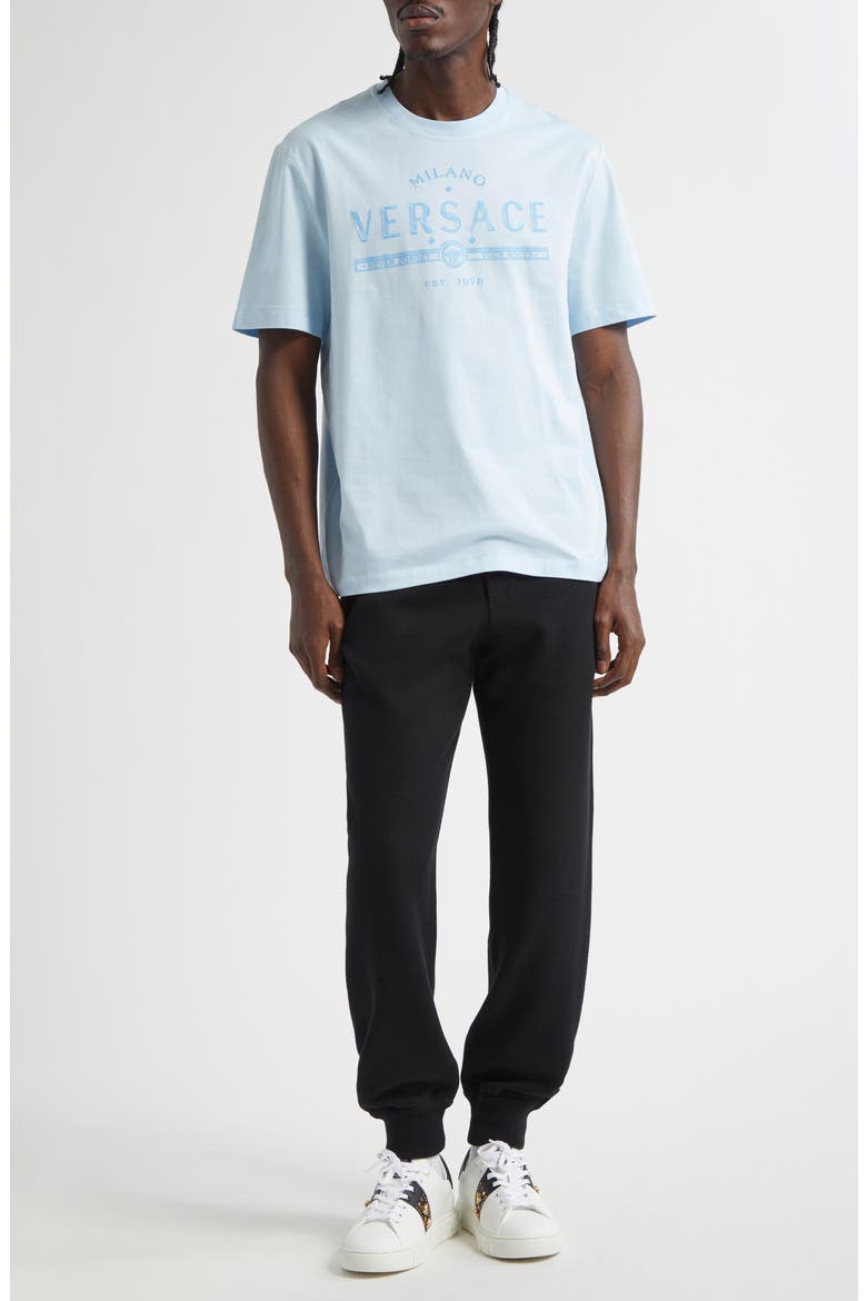 Medusa Biggie Cotton & Cashmere Joggers, Alternate, color, BLACK
