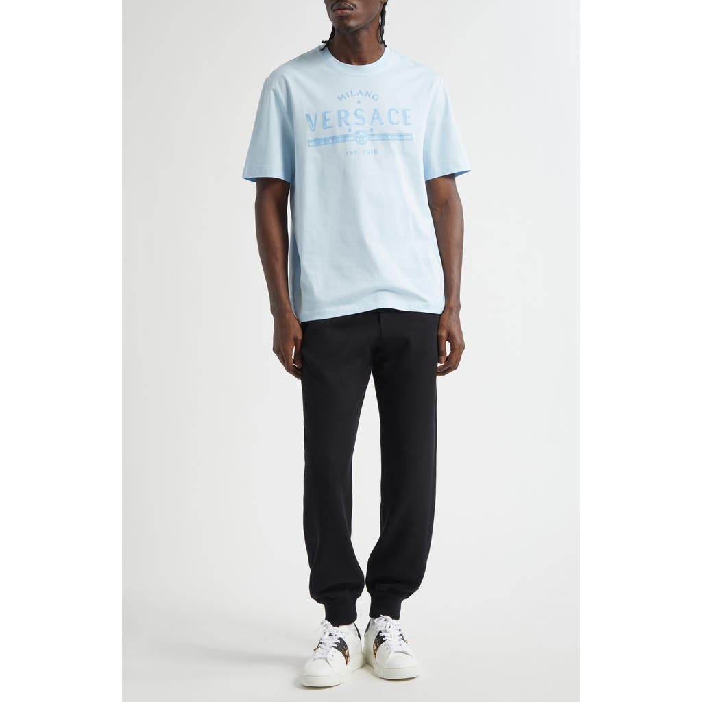 Versace Medusa Biggie Cashmere-blend Track Pants In Black