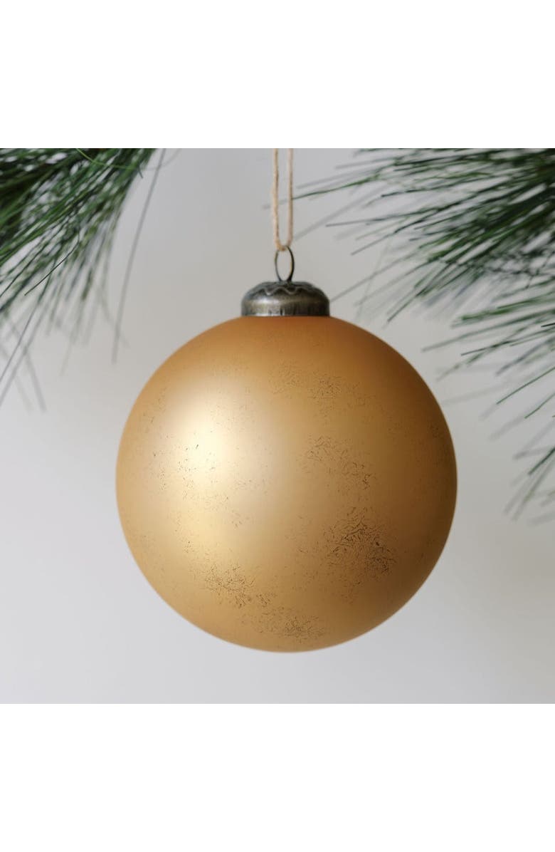 CG Hunter 4" Matte Antique Gold Glass Ornament, Main, color, Gold