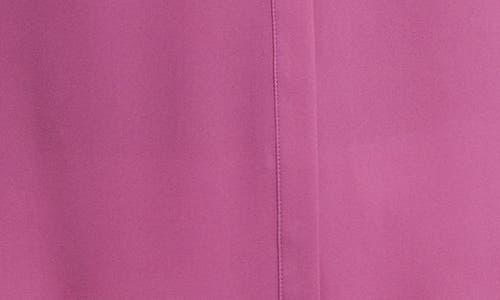Nydj Print Pleat Back Sleeveless Split Neck Blouse In Red Violet