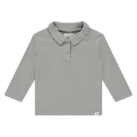 Ribbed Polo Long Sleeve Shirt
