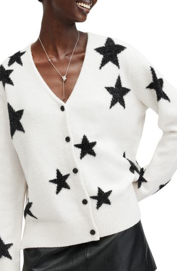 Starlet Brushed Jacquard Alpaca & Merino Wool Blend Cardigan