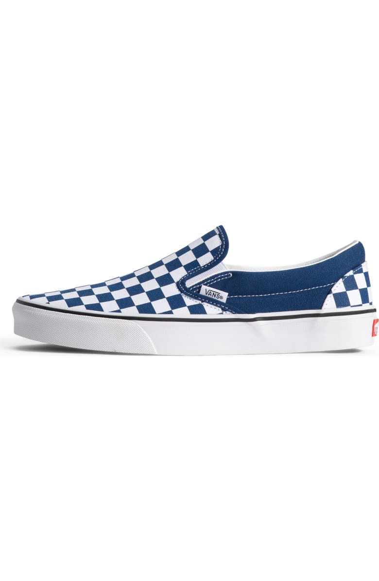 Vans Classic Slip-On Sneaker, Alternate, color, Checkerboard Deep Indigo