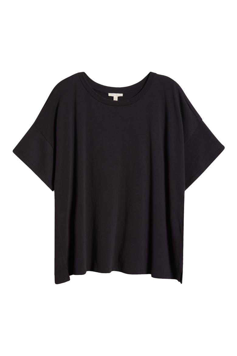 Organic Cotton Crewneck T-Shirt, Alternate, color, BLACK