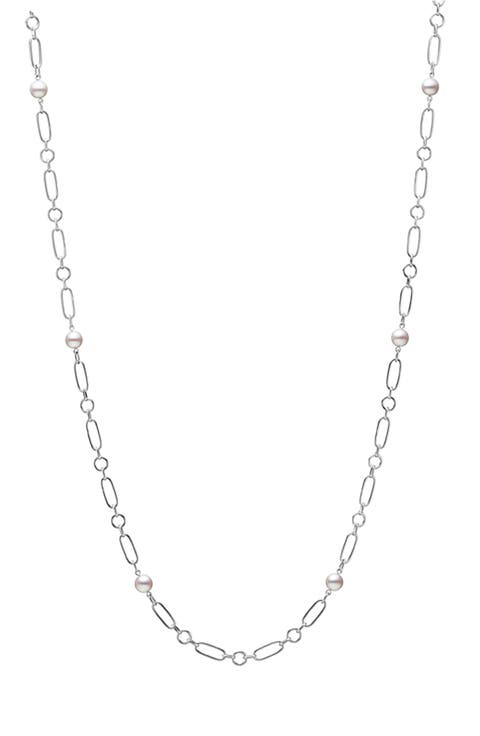 Cultured Pearl Station Necklace